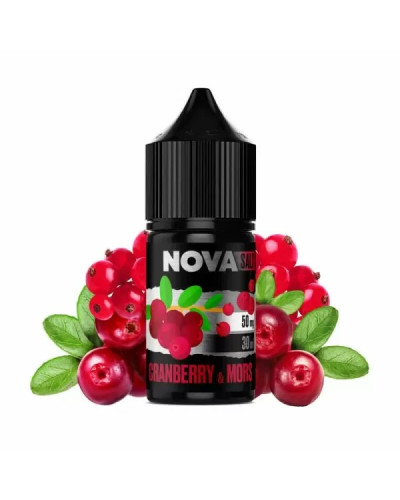 ЖИДКОСТЬ NOVA SALT 30 МЛ 50 МГ "CRANBERRY MORS" СО ВКУСОМ КЛЮКВЕНОГО МОРСА