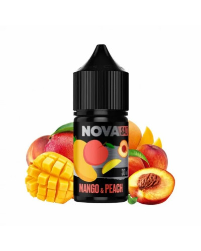 ЖИДКОСТЬ NOVA SALT 30 МЛ 50 МГ "MANGO PEACH" СО ВКУСОМ МАНГО И ПЕРСИКА