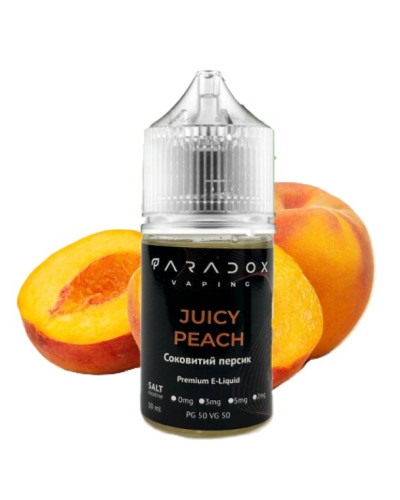 Рідина для под систем PARADOX Vaping 30 мл 30 мг зі смаком Juicy Peach (соковитий персик)
