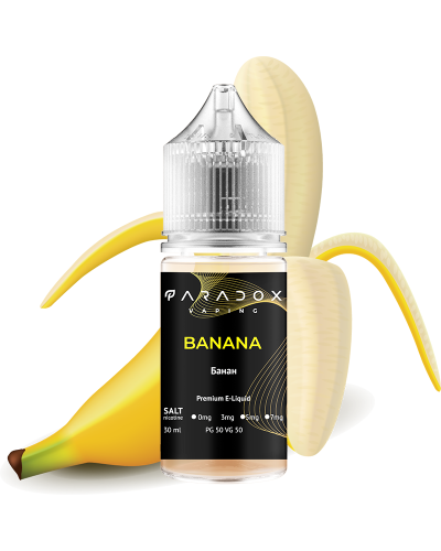 Жидкость для под систем PARADOX Vaping 30 мл 30 мг со вкусом Banana (банан)