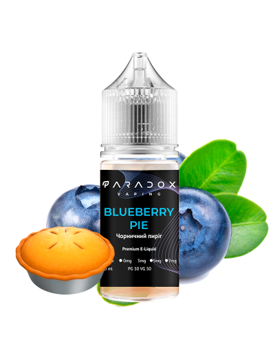 Рідина для под систем PARADOX Vaping 30 мл 30 мг зі смаком Blueberry Pie (Чорничний Пиріг)