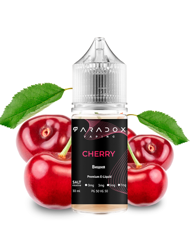 Рідина для под систем PARADOX Vaping 30 мл 30 мг зі смаком Cherry (Вишня)
