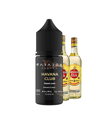 Жидкость для под систем PARADOX Vaping 30 мл 50 мг со вкусом Havana Club (Ром)