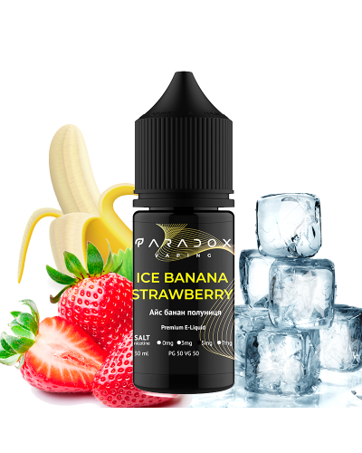 Рідина для под систем PARADOX Vaping 30 мл 50 мг зі смаком Ice Banana Strawberry (Айс Банан Полуниця)