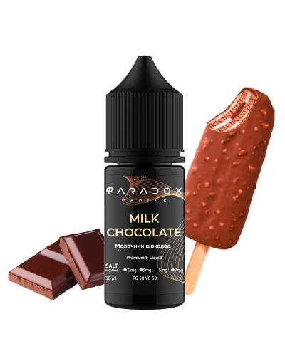 Жидкость для под систем PARADOX Vaping 30 мл 50 мг со вкусом Milk Chocolate (Молочный Шоколад)