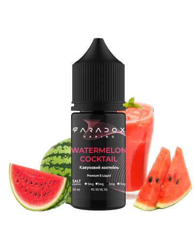 Жидкость для под систем PARADOX Vaping 30 мл 50 мг со вкусом Watermelon Cocktail (арбуз коктейль)