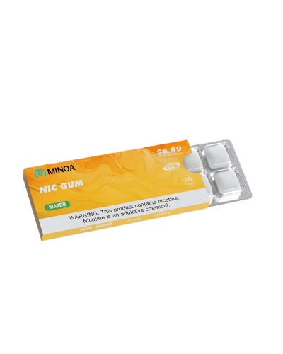Никотиновые жвачки в пластинках Minoa Mango Манго 10шт (ник 2 мг)