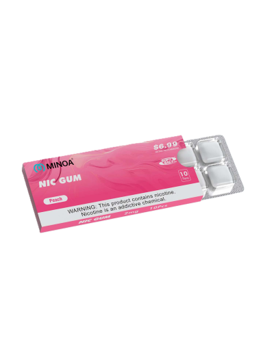 Никотиновые жвачки в пластинках Minoa Peach Персик 10шт (ник 2 мг)