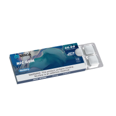 Никотиновые жвачки в пластинках Minoa Blueberry Черника 10шт (ник 2 мг)