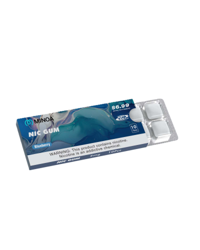 Никотиновые жвачки в пластинках Minoa Blueberry Черника 10шт (ник 2 мг)