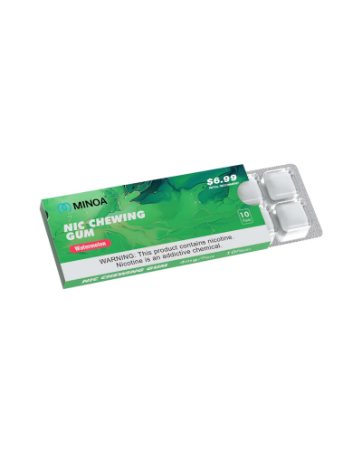 Никотиновые жвачки в пластинках Minoa Арбуз 10шт (ник 4 мг)