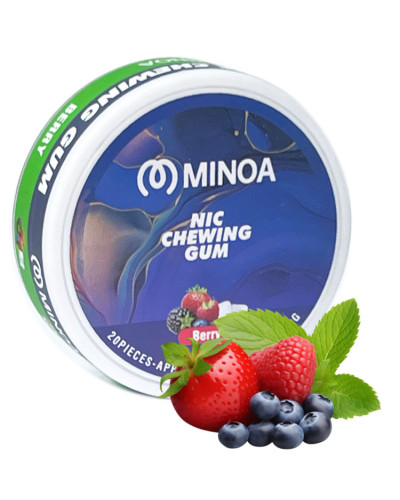 Никотиновые жвачки Minoa Berry (Ягода) 20шт (ник 4 мг)