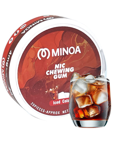 Никотиновые жвачки Minoa Iced Cola (Прохладная кола) 20шт (ник 4 мг)