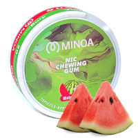 Никотиновые жвачки Minoa Watermelon (Арбуз) 20шт (ник 4 мг)