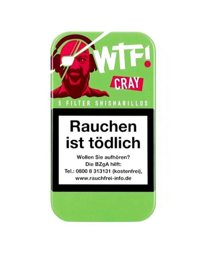 Сигарили WTF! SHISHARILLO CRAY зі смаком яблука (5шт)