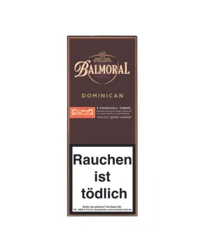Сигары BALMORAL Churchill Tubos 3 (Доминикана) пачка 3 шт