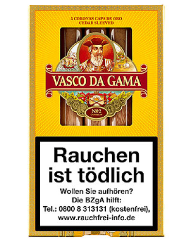 Сигары Vasco Da Gama №2 Caribbean 5 (Доминикана) пачка 5 шт